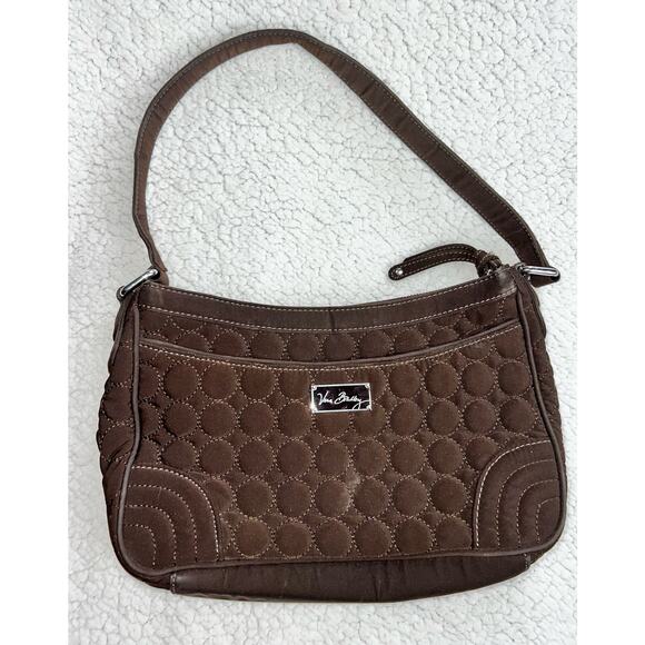 Vera Bradley Brown Quilted Shoulder Bag Baroque - Picture 1 of 7